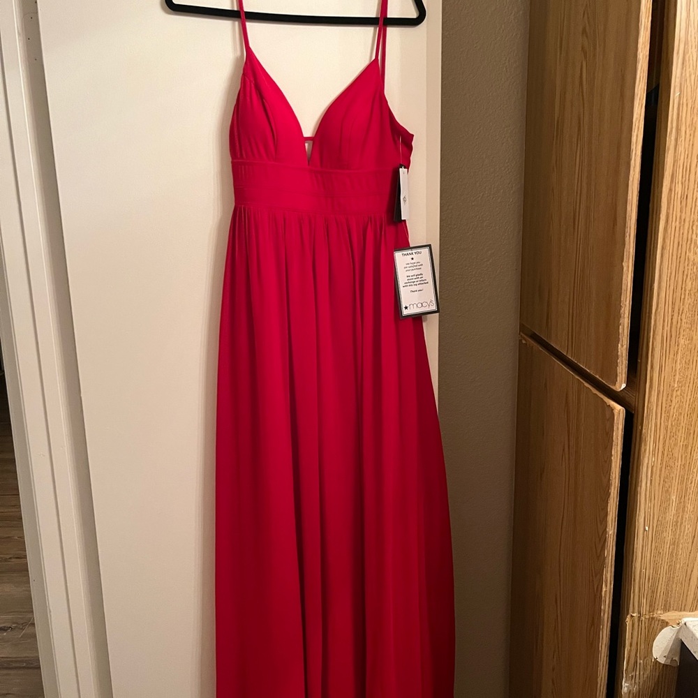 Red maxi dress